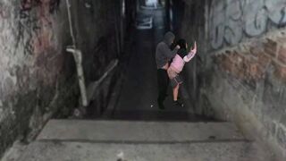 Néger kurva keményen megdöngetve a favela domb urával a funk tánc után