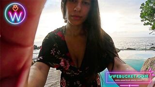 WifeBucket Vágyai - Lágy MILF Lovagol a Naplementében Óriási Mellekkel és Szenvedéllyel